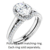 Cubic Zirconia Engagement Ring- The Honesty (Customizable Cathedral-Halo Oval Cut Style featuring Sculptural Trellis)