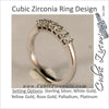Cubic Zirconia Anniversary Ring Band, Style 12-11 (0.50 TCW 6-stone Round Prong)