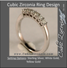 Cubic Zirconia Anniversary Ring Band, Style 12-11 (0.50 TCW 6-stone Round Prong)