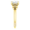 Cubic Zirconia Engagement Ring- The Lark (Customizable 7-stone Oval Cut Design with Vertical Round-Channel Accents)
