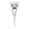 Cubic Zirconia Engagement Ring- The Addison (Customizable Cathedral-raised Princess/Square Cut Center with Exquisite Accented Split-band)