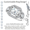 Cubic Zirconia Engagement Ring- The Carina Mixe (Customizable 3x Halo-Enhanced 3-stone Style with Asscher Cut Center and Round Cut Accents)