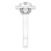 Cubic Zirconia Engagement Ring- The Carina Mixe (Customizable 3x Halo-Enhanced 3-stone Style with Asscher Cut Center and Round Cut Accents)