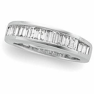 A Cubic Zirconia Anniversary Ring Band, Style 05-06 (1.50 TCW Baguette Channel)