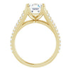 Cubic Zirconia Engagement Ring- The Addison (Customizable Cathedral-raised Asscher Cut Center with Exquisite Accented Split-band)