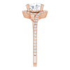 Cubic Zirconia Engagement Ring- The Essence (Customizable Artisan Oval Cut Design with Thin, Accented Bypass Band)