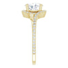 Cubic Zirconia Engagement Ring- The Essence (Customizable Artisan Oval Cut Design with Thin, Accented Bypass Band)