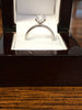 Cubic Zirconia Engagement Ring-*Clearance* The Geraldine Lea (1.50 Carat Cushion Cut with Delicate Pavé Band in 18K White Gold)