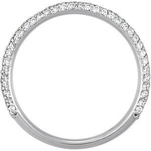 Cubic Zirconia Anniversary Ring Band, *Clearance* Style 04-20 (0.60 TCW Round Pave Band) in Sterling Silver