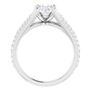 Cubic Zirconia Engagement Ring- The Addison (Customizable Cathedral-raised Oval Cut Center with Exquisite Accented Split-band)