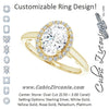 Cubic Zirconia Engagement Ring- The Honesty (Customizable Cathedral-Halo Oval Cut Style featuring Sculptural Trellis)