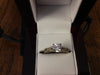 Cubic Zirconia Engagement Ring-*Clearance* The Brenda (1.0 Carat Round-Cut with Infinity-Inspired Pave Band in Sterling Silver)