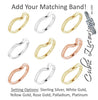 Cubic Zirconia Matching Band, Contour Band (Without Stones)