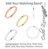 Cubic Zirconia Matching Band, Matching Band (Without Stones)