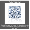 A CZ Wedding Set, Style 03-98 feat The Pamela engagement ring (Customizable with Round Bar Setting)