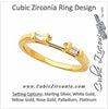 Cubic Zirconia Anniversary Ring Band, Style 108-02 (0.16 TCW Twin Baguettes)