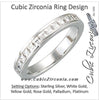 Cubic Zirconia Anniversary Ring Band, Style 121-593 (1.02 TCW Princess Channel)