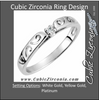 Cubic Zirconia Anniversary Ring Band, Style 121-71 (0.03 TCW Sculpture-inscribed)