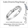 Cubic Zirconia Anniversary Ring Band, Style 121-71 (0.03 TCW Sculpture-inscribed)