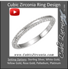 Cubic Zirconia Anniversary Ring Band, Style 121-811 Round Pave (0.25 TCW)