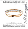 Cubic Zirconia Anniversary Ring Band, Style 04-60 (0.50 TCW Round Channel)
