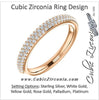 Cubic Zirconia Anniversary Ring Band, Style 05-20 (0.50 TCW Round Pave)
