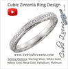Cubic Zirconia Anniversary Ring Band, Style 03-86 (0.15 TCW Round Prong)