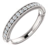 Cubic Zirconia Anniversary Ring Band, Style 04-46 (0.25 TCW Round Pave)