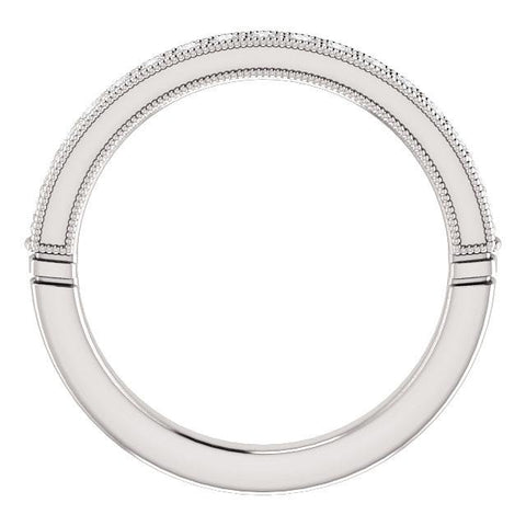 Cubic Zirconia Anniversary Ring Band, Style 04-46 (0.25 TCW Round Pave)