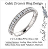 Cubic Zirconia Anniversary Ring Band, Style 04-46 (0.25 TCW Round Pave)