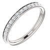 Cubic Zirconia Anniversary Ring Band, Style 04-26 (0.57 TCW Princess Channel Bar)