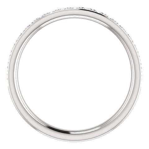 Cubic Zirconia Anniversary Ring Band, Style 04-26 (0.57 TCW Princess Channel Bar)