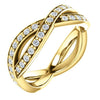 Cubic Zirconia Anniversary Ring Band, Style 05-39 (Inifinity Inspired Round or Square Eternity Band)