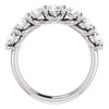 Cubic Zirconia Anniversary Ring Band, Style 05-33 (Customizable Round Prong)