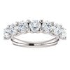 Cubic Zirconia Anniversary Ring Band, Style 05-33 (Customizable Round Prong)