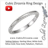 Cubic Zirconia Anniversary Ring Band, Style 121-811 Round Pave (0.25 TCW)