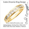 Cubic Zirconia Anniversary Ring Band, Style 05-26 (1.10 TCW Princess Channel)