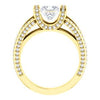 CZ Wedding Set, featuring The Scarlett engagement ring (Princess Cut with Prong-Accented Bar Basket and Split Pavé Band)