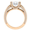 CZ Wedding Set, featuring The Scarlett engagement ring (Asscher Cut with Prong-Accented Bar Basket and Split Pavé Band)