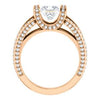CZ Wedding Set, featuring The Scarlett engagement ring (Princess Cut with Prong-Accented Bar Basket and Split Pavé Band)