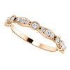 Cubic Zirconia Anniversary Ring Band, Style 12-2248 (0.265 TCW Round Bezel stackable)