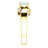 Cubic Zirconia Engagement Ring-*Clearance* The Inez 1.0 Carat Round Cut 5-stone Artisan Bypass in 10K Yellow Gold