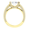 CZ Wedding Set, featuring The Scarlett engagement ring (Round Cut with Prong-Accented Bar Basket and Split Pavé Band)