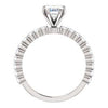 CZ Wedding Set, featuring The Thea engagement ring (Customizable 8-prong Radiant Cut Design with Thin, Stackable Pavé Band)