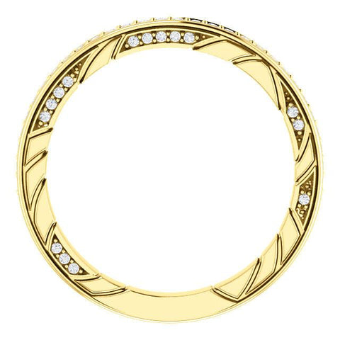 Cubic Zirconia Anniversary Ring Band, Style 12-461 (0.25 TCW Round Prong)