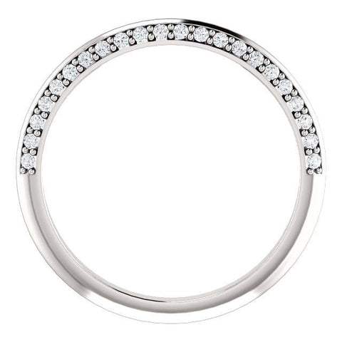 Cubic Zirconia Anniversary Ring Band, Style 121-811 Round Pave (0.25 TCW)