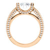 CZ Wedding Set, featuring The Scarlett engagement ring (Round Cut with Prong-Accented Bar Basket and Split Pavé Band)