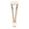 CZ Wedding Set, featuring The Scarlett engagement ring (Princess Cut with Prong-Accented Bar Basket and Split Pavé Band)