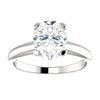 *Clearance* Cubic Zirconia Engagement Ring- The Kathleen (2.50 Carat Oval Cut Solitaire in Sterling Silver)