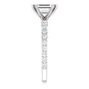 CZ Wedding Set, featuring The Thea engagement ring (Customizable 8-prong Radiant Cut Design with Thin, Stackable Pavé Band)